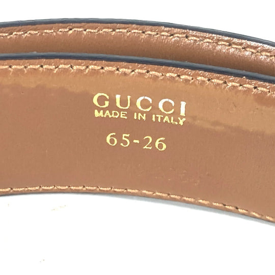 GUCCI belt 036 519 2964 leather black vintage GG logo buckle Women 65 Used Authentic