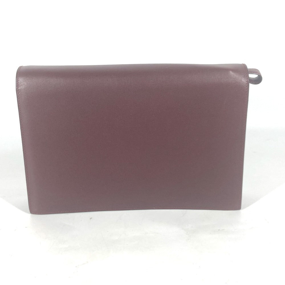 CARTIER Clutch bag leather Bordeaux vintage logo Must Line Women(Unisex) Used Authentic