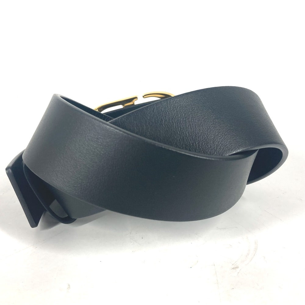 Dior belt leather black CD buckle logo Women 70 Used Authentic