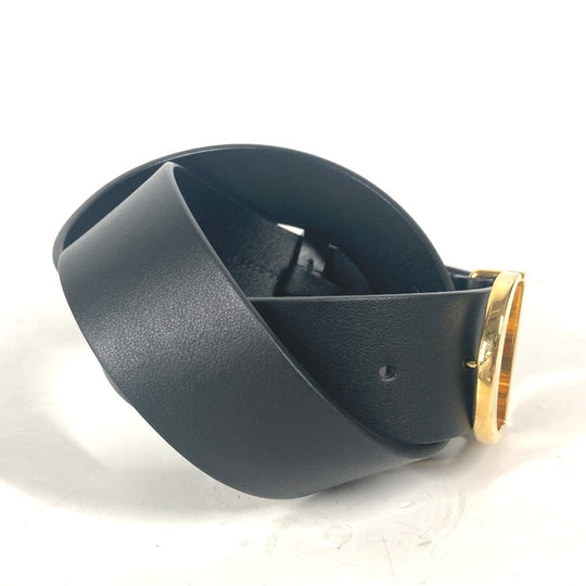 Dior belt leather black CD buckle logo Women 70 Used Authentic