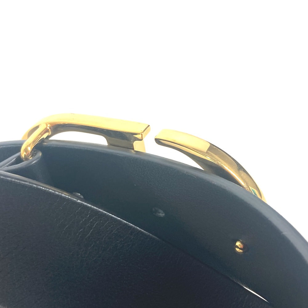 Dior belt leather black CD buckle logo Women 70 Used Authentic