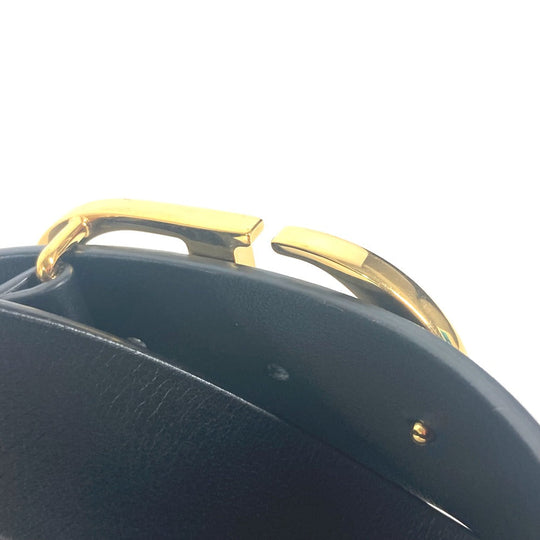 Dior belt leather black CD buckle logo Women 70 Used Authentic