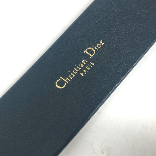 Dior belt leather black CD buckle logo Women 70 Used Authentic