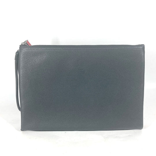 Christian Louboutin Clutch bag 1195035 leather black business bag Studs unisex(Unisex) Used Authentic
