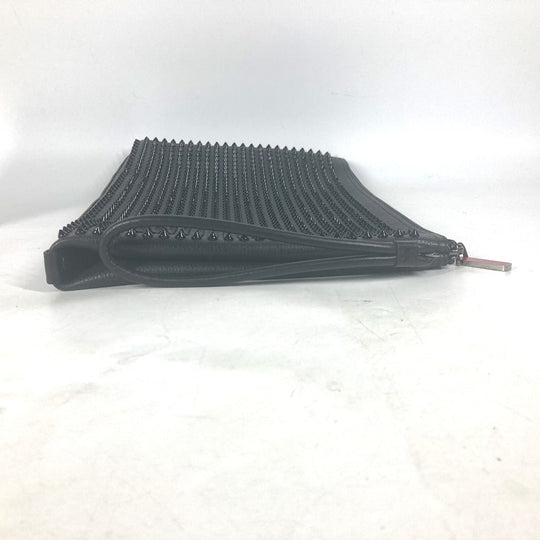 Christian Louboutin Clutch bag 1195035 leather black business bag Studs unisex(Unisex) Used Authentic
