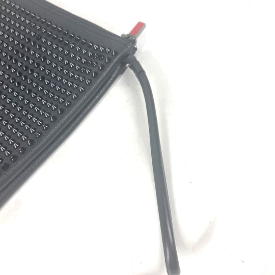 Christian Louboutin Clutch bag 1195035 leather black business bag Studs unisex(Unisex) Used Authentic