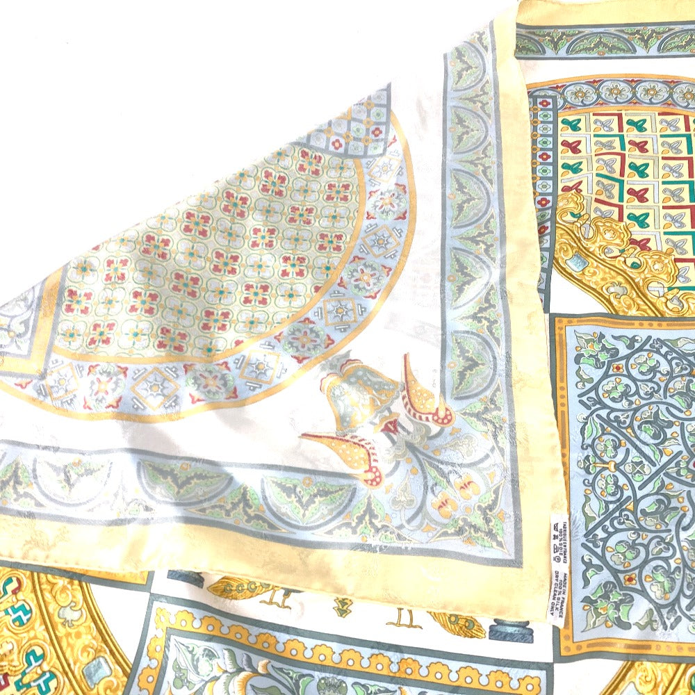 HERMES scarf silk yellow Carre90 CIELS BYZANTINS Byzantine sky Women Used Authentic