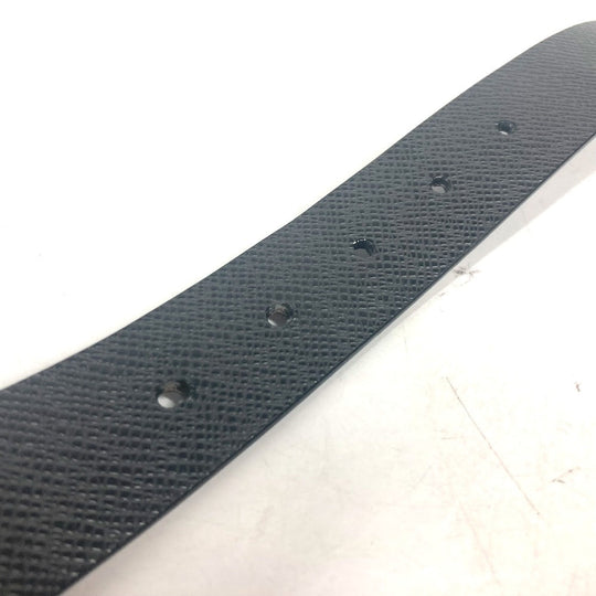 LOUIS VUITTON belt M6886V Taiga Leather black Taiga Saint Tulle LV CUT mens 85 Used Authentic