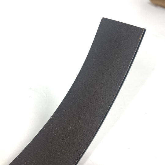 LOUIS VUITTON belt M6886V Taiga Leather black Taiga Saint Tulle LV CUT mens 85 Used Authentic