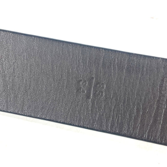 LOUIS VUITTON belt M6886V Taiga Leather black Taiga Saint Tulle LV CUT mens 85 Used Authentic