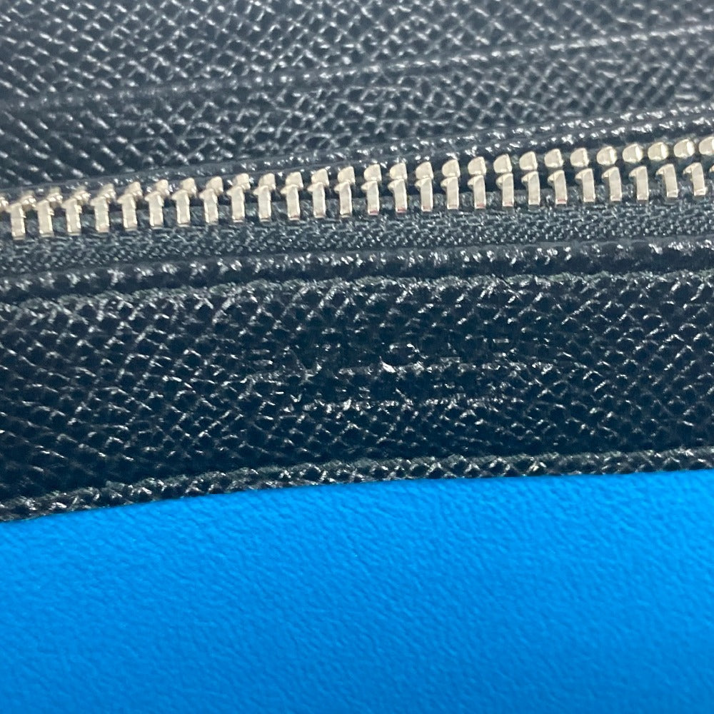 BVLGARI Long Wallet Purse leather black Bulgari Bulgari mens(Unisex) Used Authentic