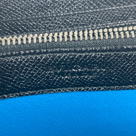 BVLGARI Long Wallet Purse leather black Bulgari Bulgari mens(Unisex) Used Authentic