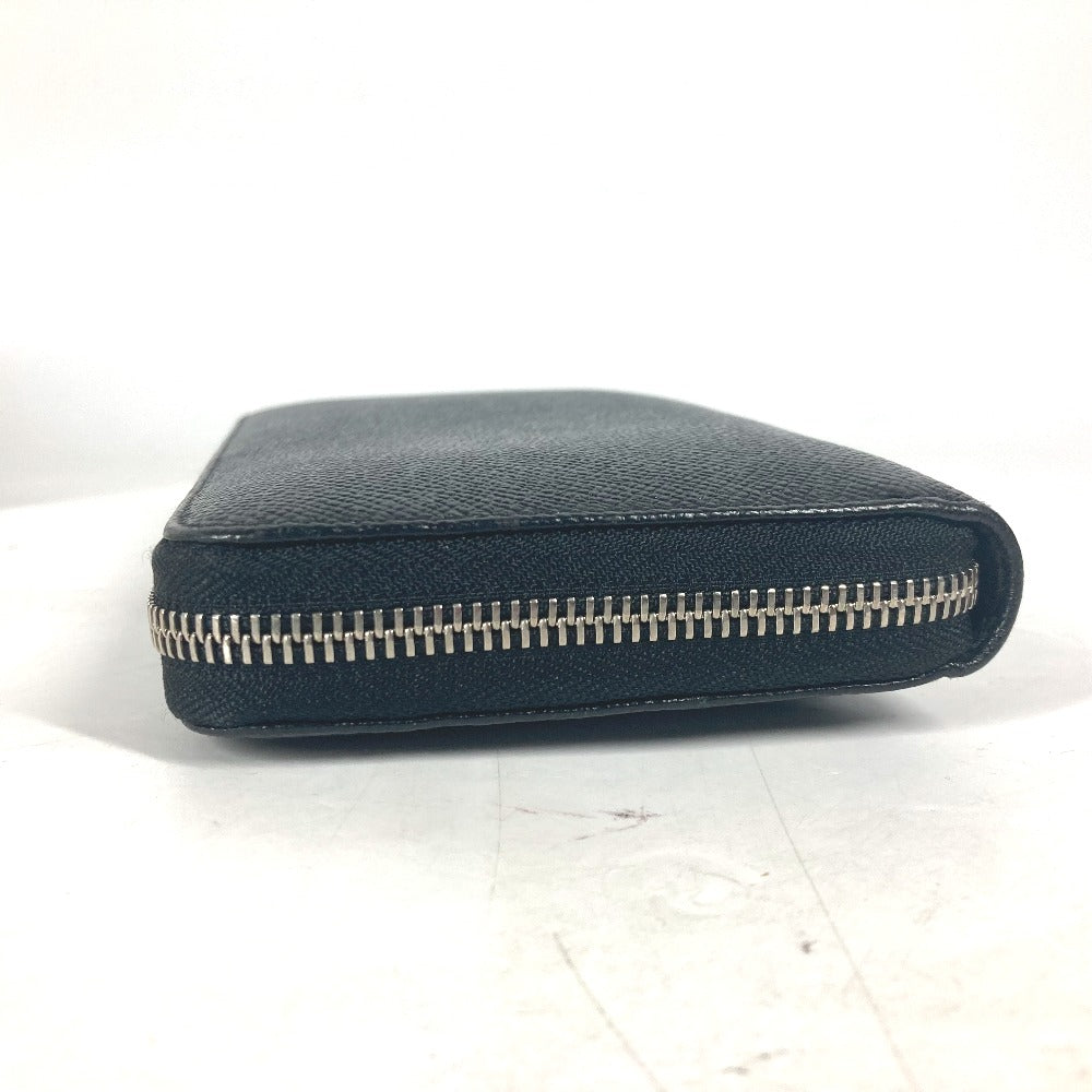 BVLGARI Long Wallet Purse leather black Bulgari Bulgari mens(Unisex) Used Authentic