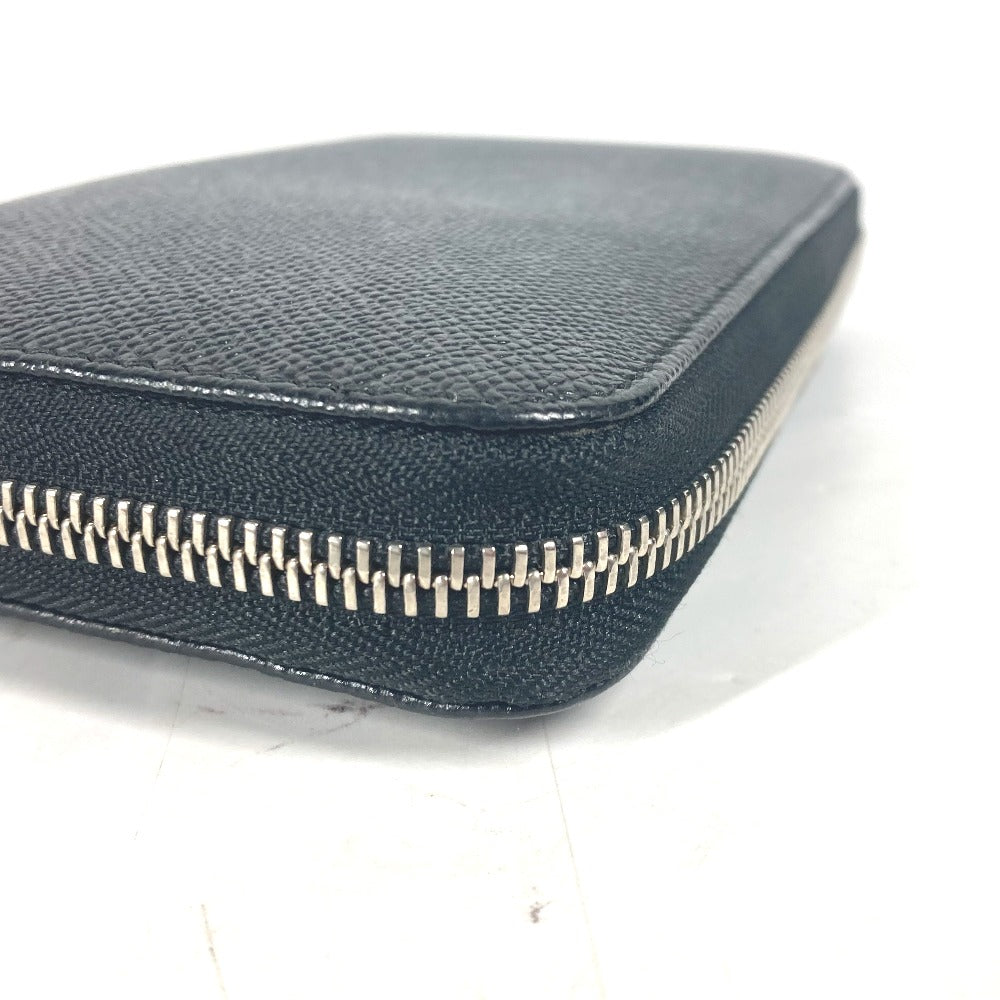 BVLGARI Long Wallet Purse leather black Bulgari Bulgari mens(Unisex) Used Authentic