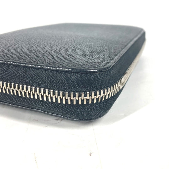 BVLGARI Long Wallet Purse leather black Bulgari Bulgari mens(Unisex) Used Authentic