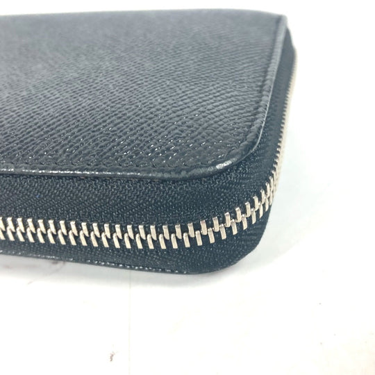 BVLGARI Long Wallet Purse leather black Bulgari Bulgari mens(Unisex) Used Authentic