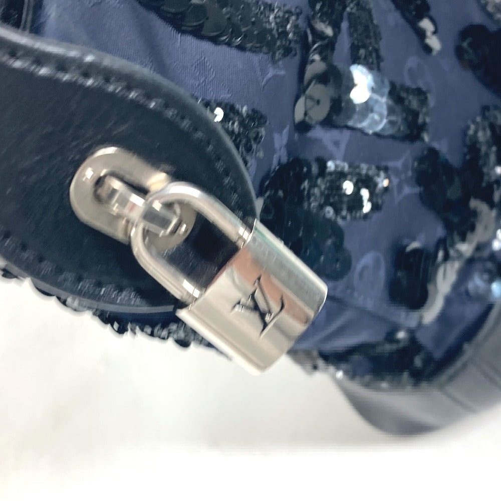 LOUIS VUITTON Handbag M94564 Satin, Leather Navy Monogram Satin NN14 Sequins Spotlight GM