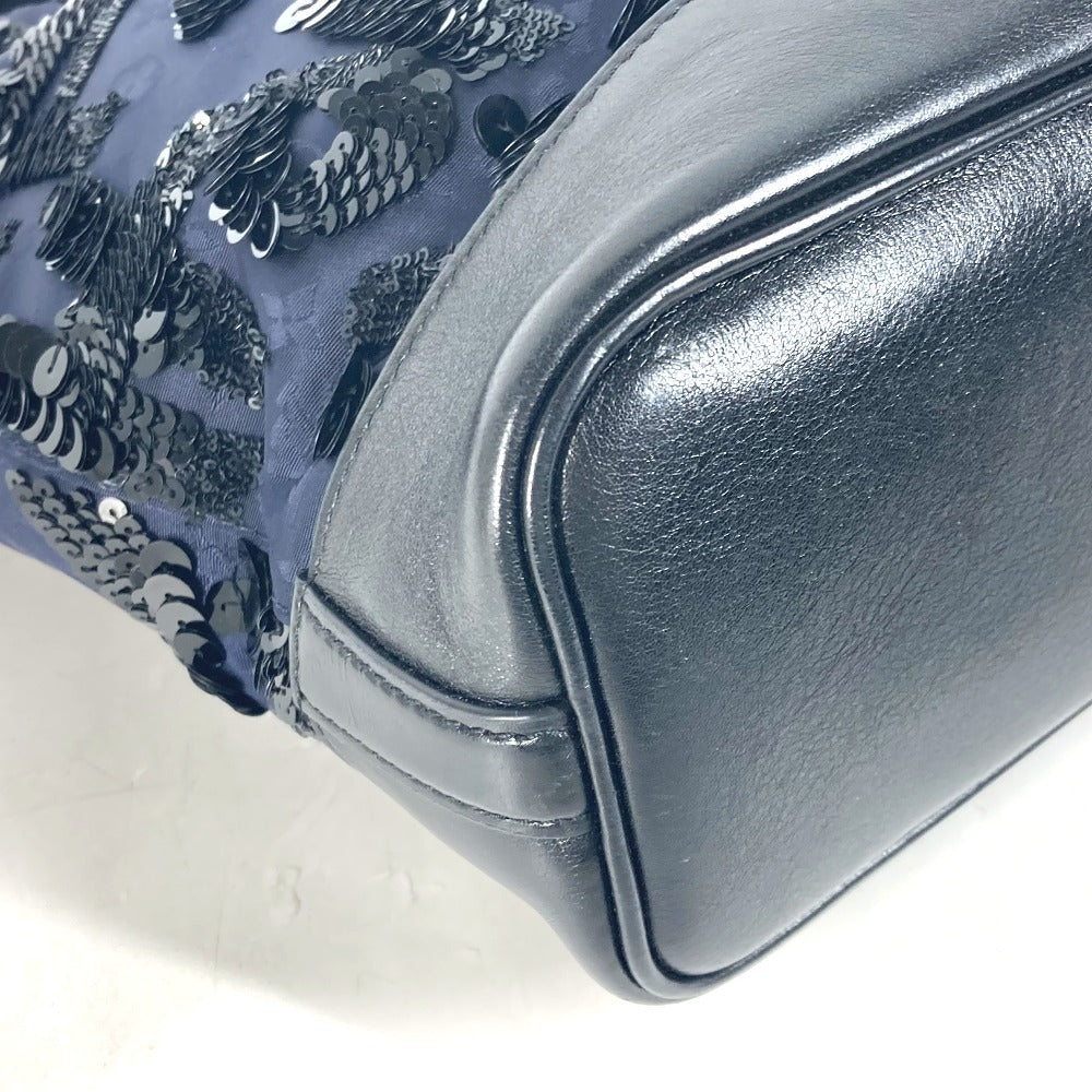 LOUIS VUITTON Handbag M94564 Satin, Leather Navy Monogram Satin NN14 Sequins Spotlight GM