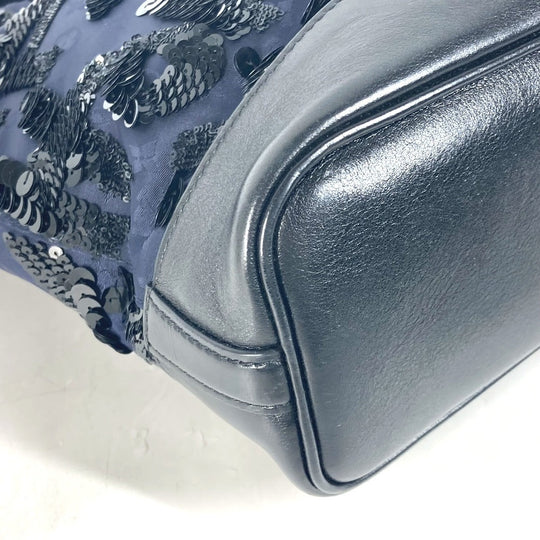LOUIS VUITTON Handbag M94564 Satin, Leather Navy Monogram Satin NN14 Sequins Spotlight GM