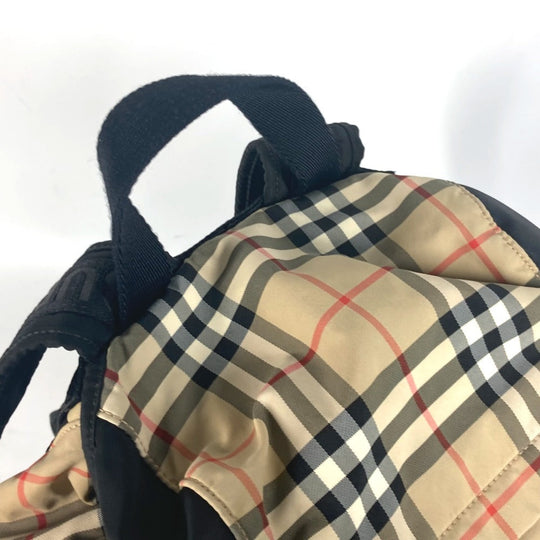 BURBERRY Backpack 8010372 Nylon beige logo check unisex(Unisex) Used Authentic