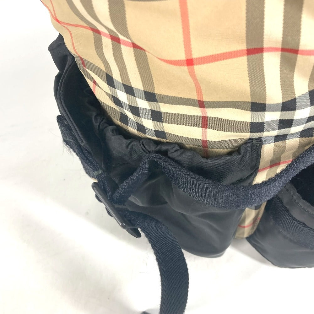 BURBERRY Backpack 8010372 Nylon beige logo check unisex(Unisex) Used Authentic