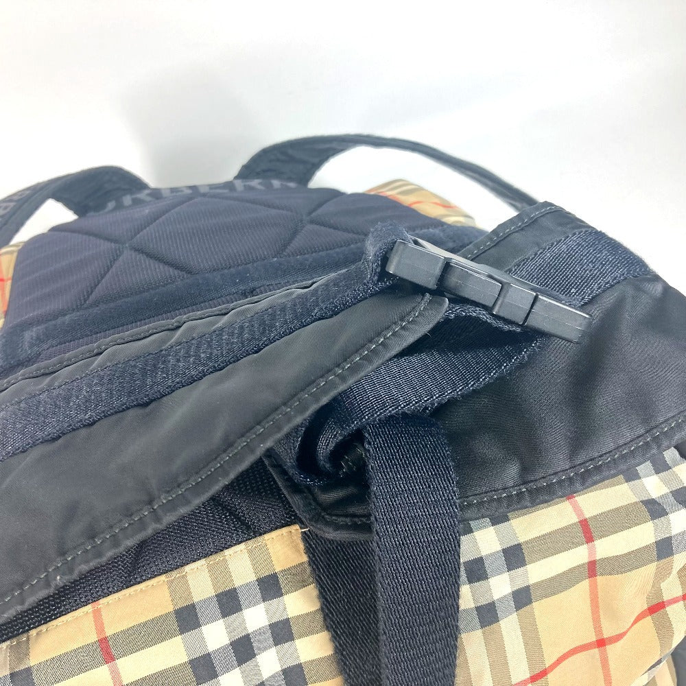 BURBERRY Backpack 8010372 Nylon beige logo check unisex(Unisex) Used Authentic