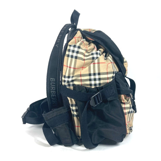 BURBERRY Backpack 8010372 Nylon beige logo check unisex(Unisex) Used Authentic