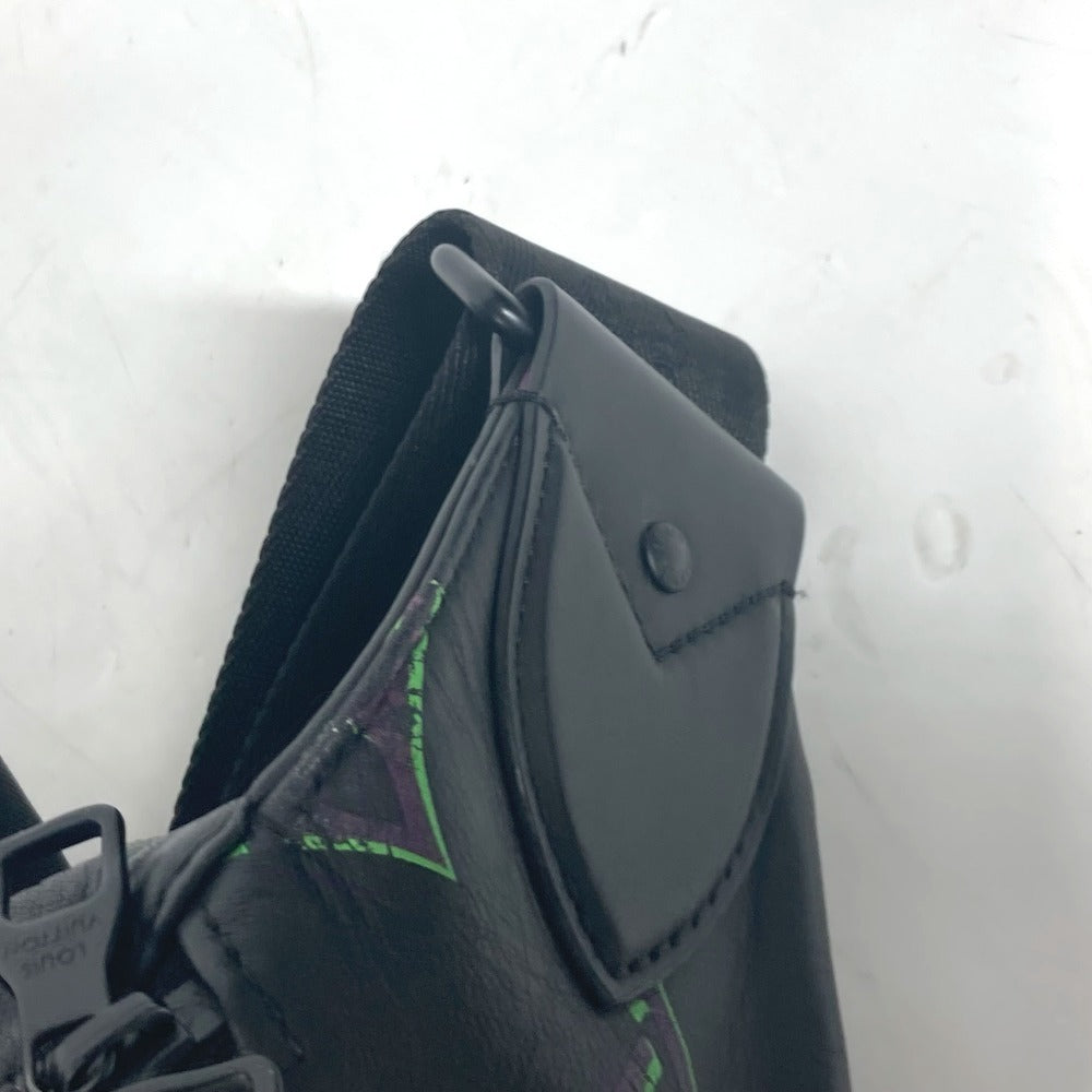 LOUIS VUITTON Sling bag M22494 leather black Monogram Spotlight Pattern Comet Bum Bag mens Used Authentic
