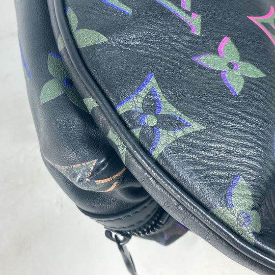 LOUIS VUITTON Sling bag M22494 leather black Monogram Spotlight Pattern Comet Bum Bag mens Used Authentic
