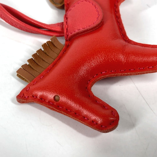 HERMES charm Anyo Miro Red Horse Rodeo PM Women Used Authentic