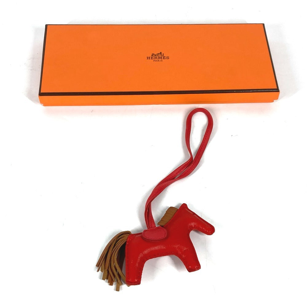 HERMES charm Anyo Miro Red Horse Rodeo PM Women Used Authentic