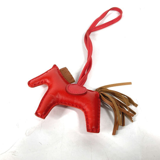 HERMES charm Anyo Miro Red Horse Rodeo PM Women Used Authentic