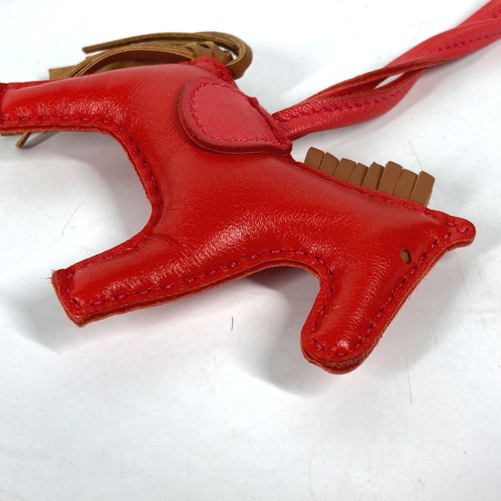 HERMES charm Anyo Miro Red Horse Rodeo PM Women Used Authentic
