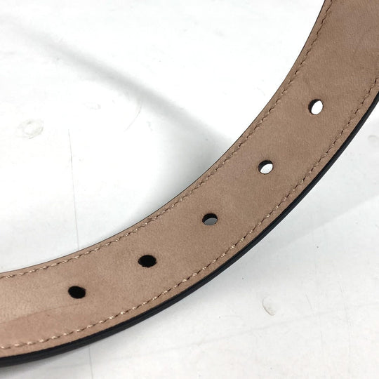 GUCCI belt 432707 leather black GG buckle Kids L Used Authentic