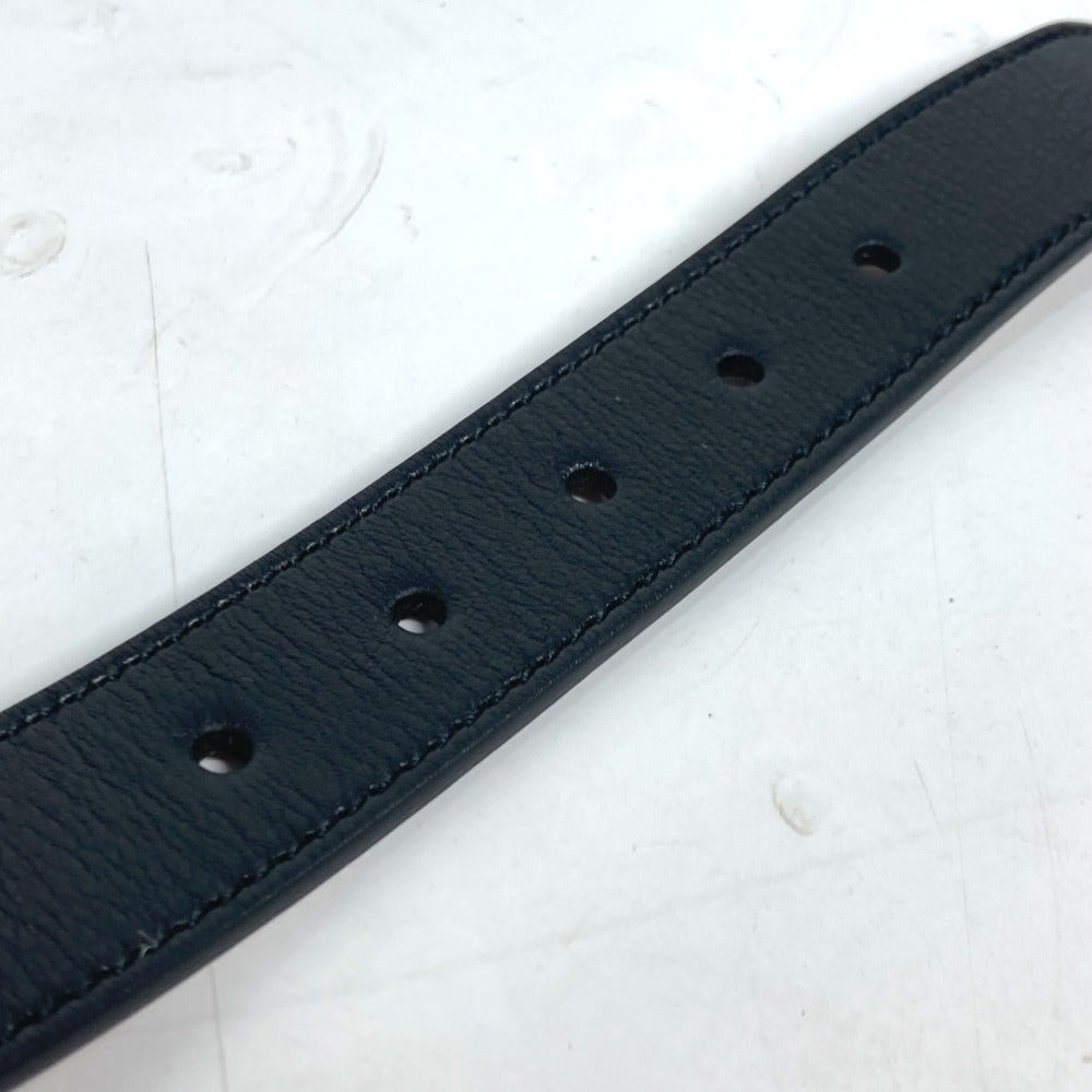 GUCCI belt 432707 leather black GG buckle Kids L Used Authentic