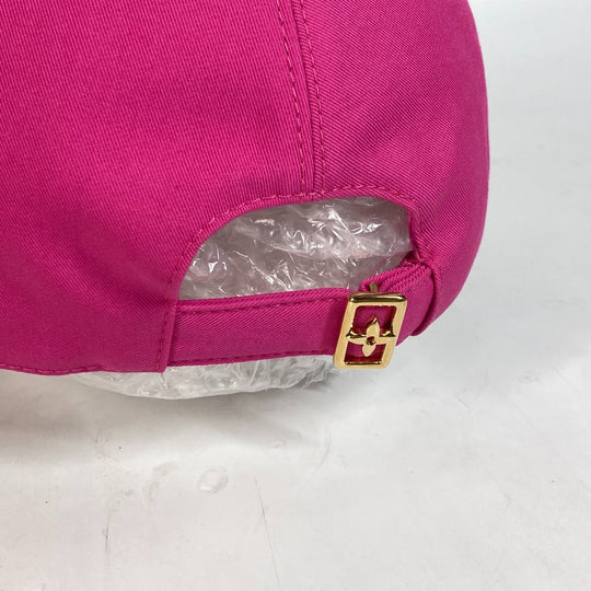 LOUIS VUITTON cap M7290M cotton pink LV remix Cap LV Signature Women Used Authentic