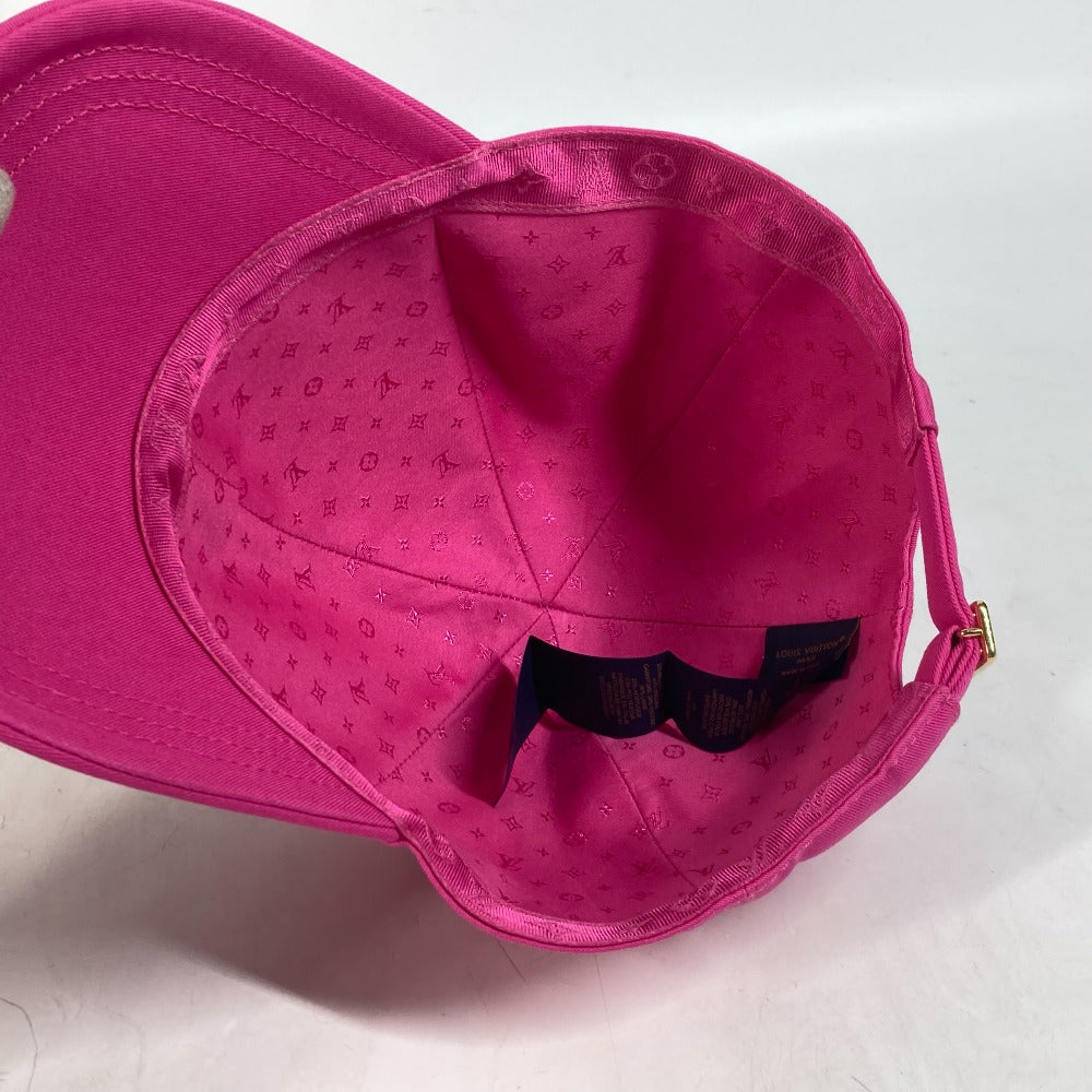 LOUIS VUITTON cap M7290M cotton pink LV remix Cap LV Signature Women Used Authentic