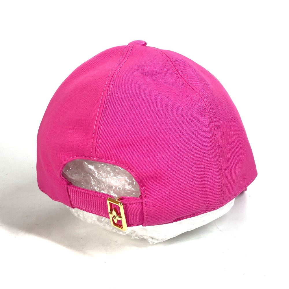 LOUIS VUITTON cap M7290M cotton pink LV remix Cap LV Signature Women Used Authentic