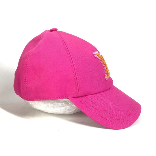 LOUIS VUITTON cap M7290M cotton pink LV remix Cap LV Signature Women Used Authentic