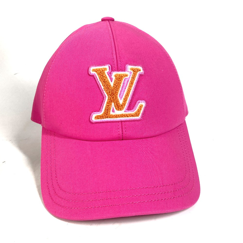 LOUIS VUITTON cap M7290M cotton pink LV remix Cap LV Signature Women Used Authentic
