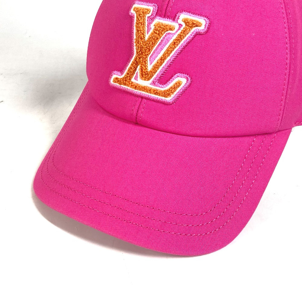 LOUIS VUITTON cap M7290M cotton pink LV remix Cap LV Signature Women Used Authentic