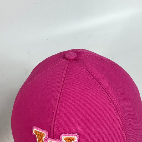 LOUIS VUITTON cap M7290M cotton pink LV remix Cap LV Signature Women Used Authentic