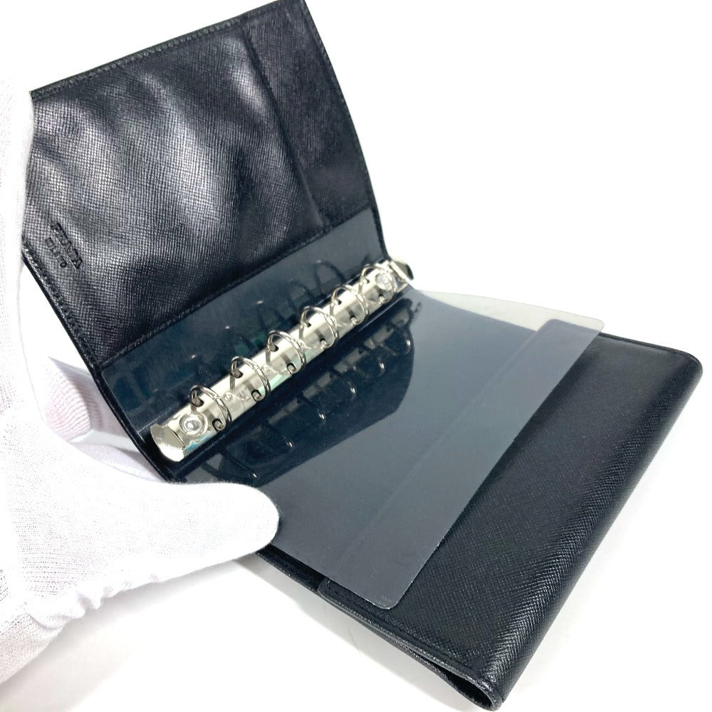 PRADA Notebook cover leather black logo