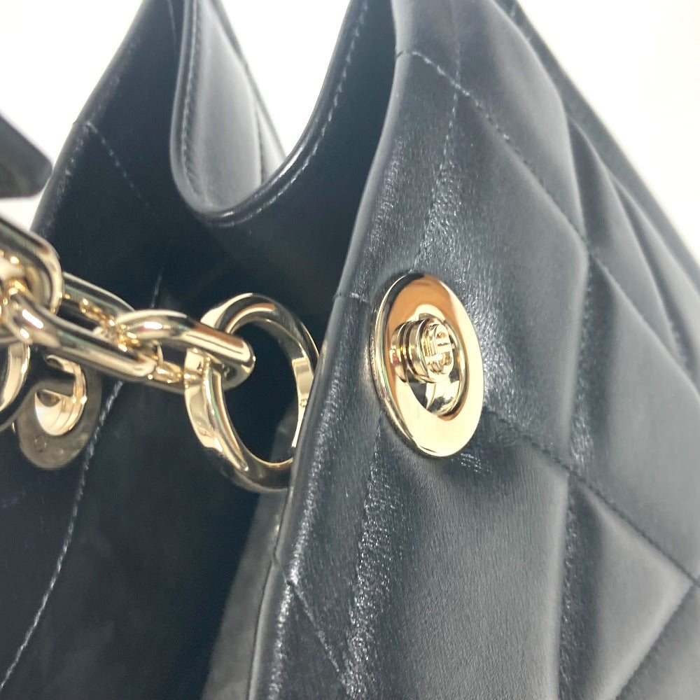 Dior Shoulder Bag M8720OZVJ leather black Essential Small Tote Bag ESSENTIAL Women Used Authentic