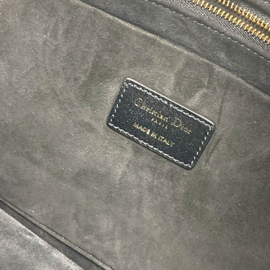 Dior Shoulder Bag M8720OZVJ leather black Essential Small Tote Bag ESSENTIAL Women Used Authentic