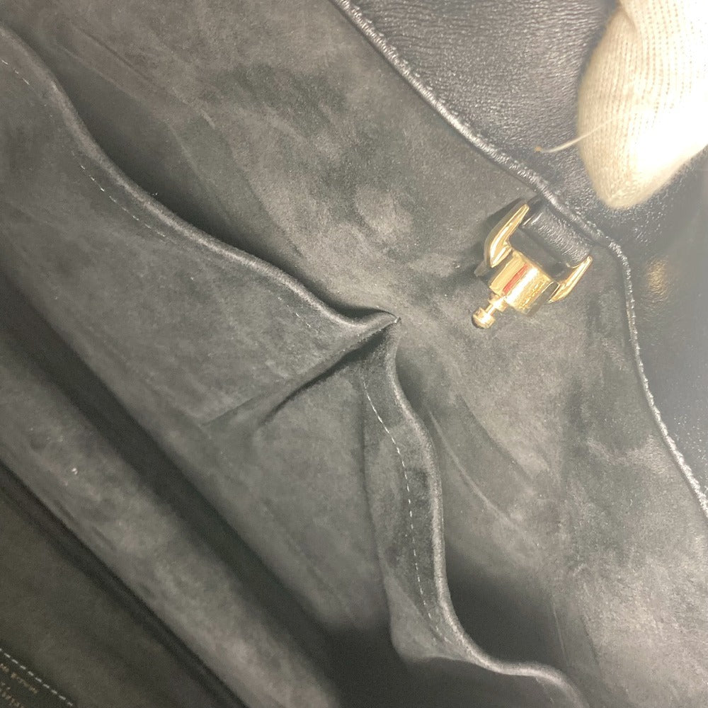 Dior Shoulder Bag M8720OZVJ leather black Essential Small Tote Bag ESSENTIAL Women Used Authentic