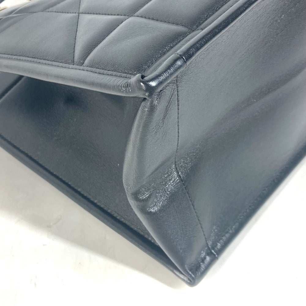 Dior Shoulder Bag M8720OZVJ leather black Essential Small Tote Bag ESSENTIAL Women Used Authentic