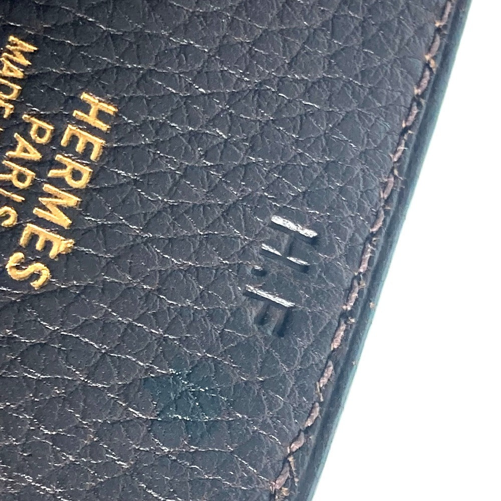 HERMES Handbag Taurillon Clemence Brown White bath up Women Used Authentic