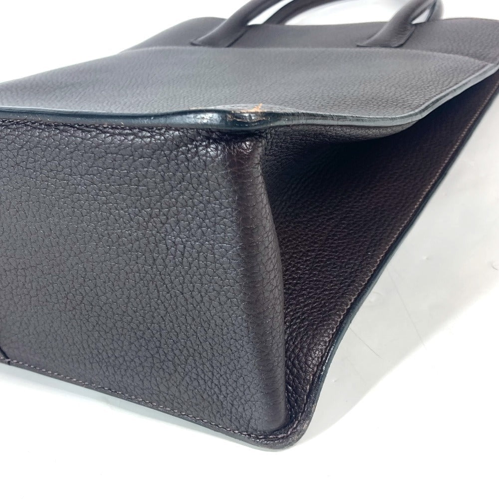 HERMES Handbag Taurillon Clemence Brown White bath up Women Used Authentic