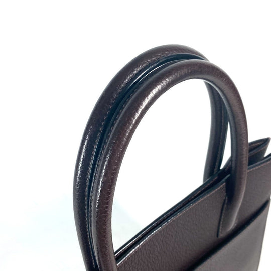 HERMES Handbag Taurillon Clemence Brown White bath up Women Used Authentic